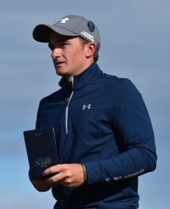 Ireland's amateur golfer Paul Dunne looks from the 16th tee during his third round 66, on day four of the 2015 British Open Golf Championship on The Old Course at St Andrews in Scotland, on July 19, 2015. Irish amateur Paul Dunne stole the headlines on Sunday as he shot a six under 66 to move into the joint lead at the Open Championship. AFP PHOTO / BEN STANSALL