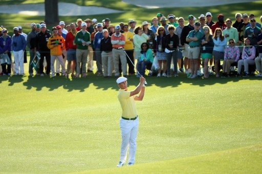 AUGUSTA, GEORGIA - APRIL 08: Amateur Bryson DeChambeau of the United States plays a shot on the 18th hole during the second round of the 2016 Masters Tournament at Augusta National Golf Club on April 8, 2016 in Augusta, Georgia. Andrew Redington/Getty Images/AFP