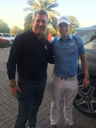 selfie del golf Giorgio e Matthew Fiztpatrick