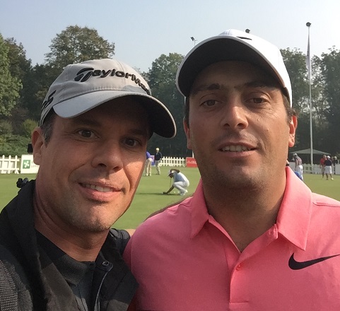 Alberto Lorenzin con Francesco Molinari all'ultimo Open d'Italia.