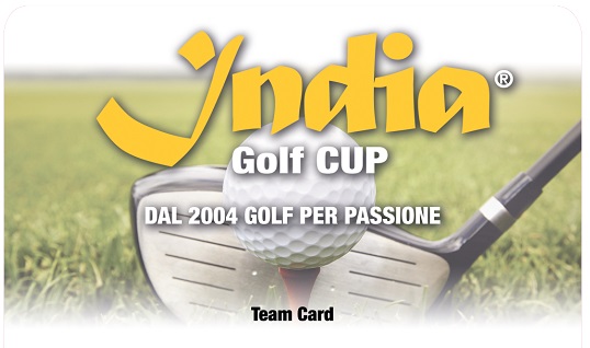 India Golf Cup, un facsimile della Team Card.