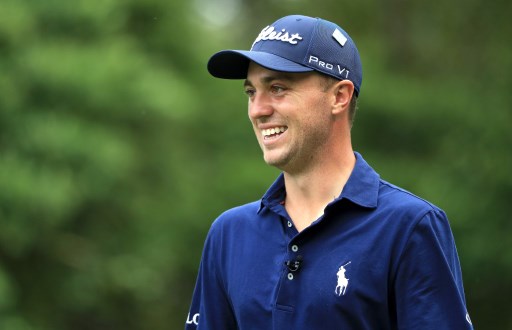 AUGUSTA Justin Thomas sorridente al  Par 3 Contest prima del Masters 2018  (Foto Afp)