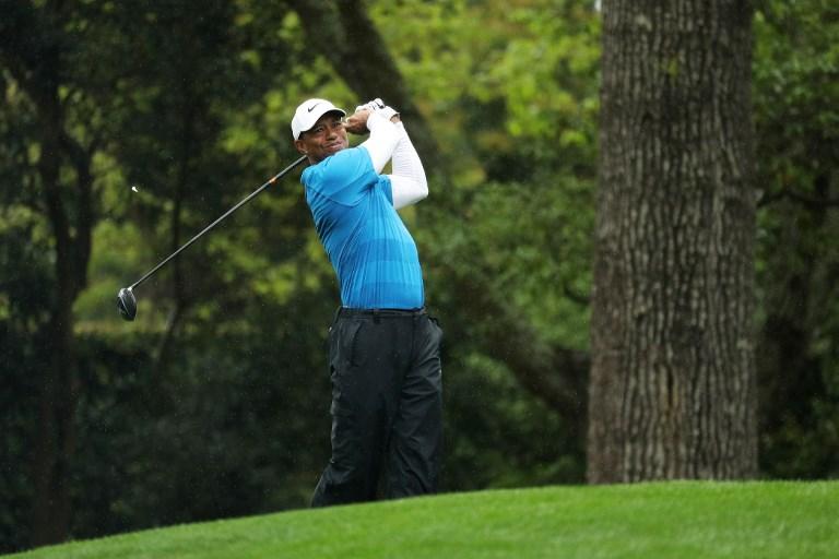 Augusta Masters Tiger Woods in azione nel terzo giro.