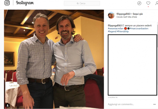 Golf News - Marco Van Basten e Filippo Galli a Villa d'Este