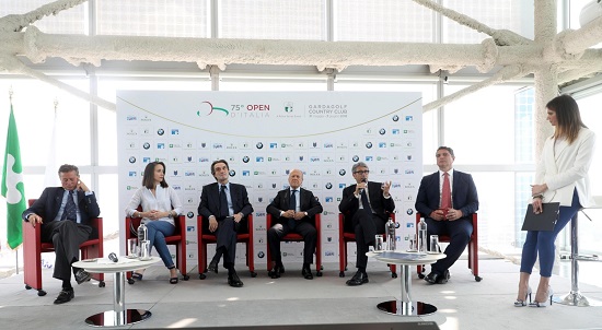 MILANO - La presentazione dell'Open d'Italia 2018 (foto Ansa).