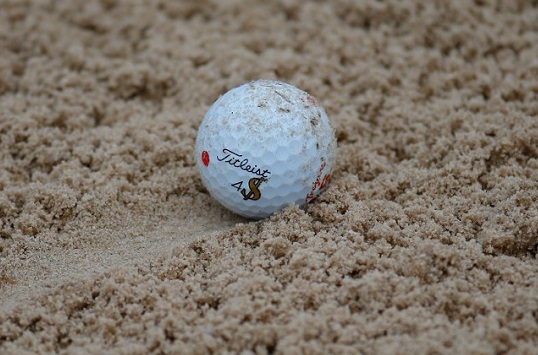 ATLANTA Una Titleist "volata" in un bunker (Foto Kevin C. Cox/Getty Images/AFP).