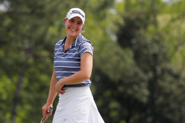 AUGUSTA Jennifer Kupcho dopo l'ultimo colpo sabato alla buca 18 (Foto di Kevin C. Cox/Getty Images/AFP)