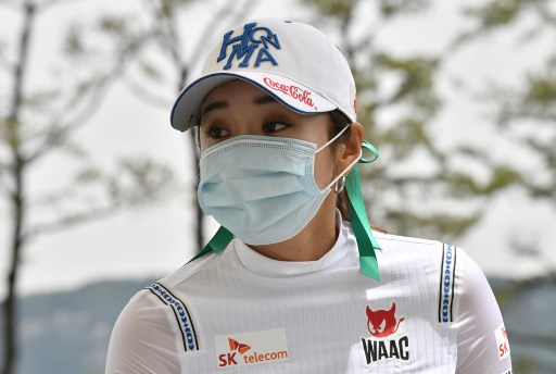 YANGIU La sudcorena Lee Bo-mee impegnata nel primo giro del KLPGA Championship al Lakewood Country Club (Foto di Jung Yeon-je / AFP).