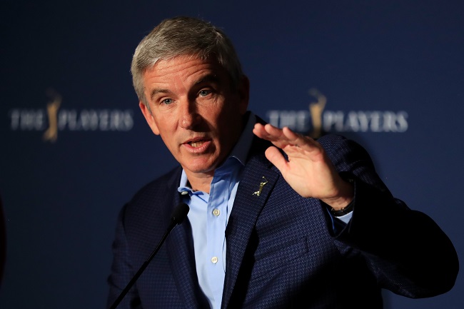 PONTE VEDRA BEACH Jay Monahan, Commissioner del PGA Tour (Foto di Cliff Hawkins/Getty Images)