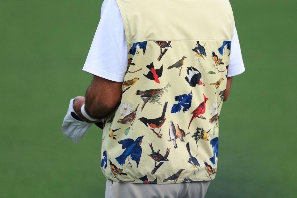 AUGUSTA, GEORGIA Un dettaglio del gilet indossato da Jason Day  (Foto di Andrew Redington / GETTY IMAGES NORTH AMERICA / Getty Images via AFP)