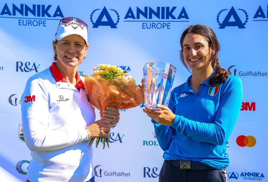 Francesca Fiorellini e Annika Sorenstam (foto Twitter ANNIKA Foundation)