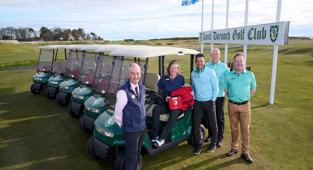 Defibrillatori sul golf car in Scozia