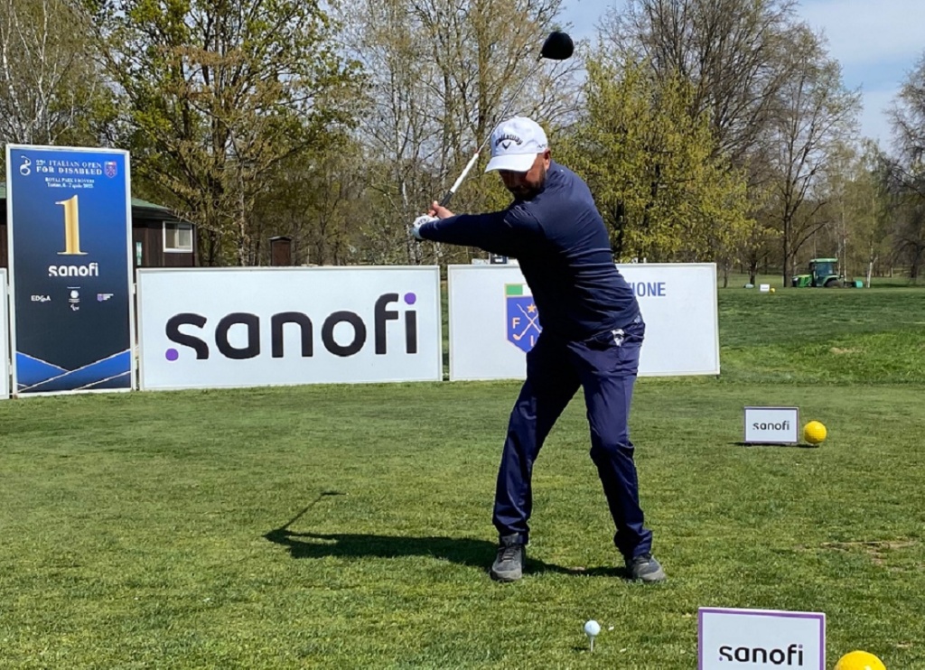 Tommaso Perrino impegnato all'Open d’Italia Disabili-Sanofi