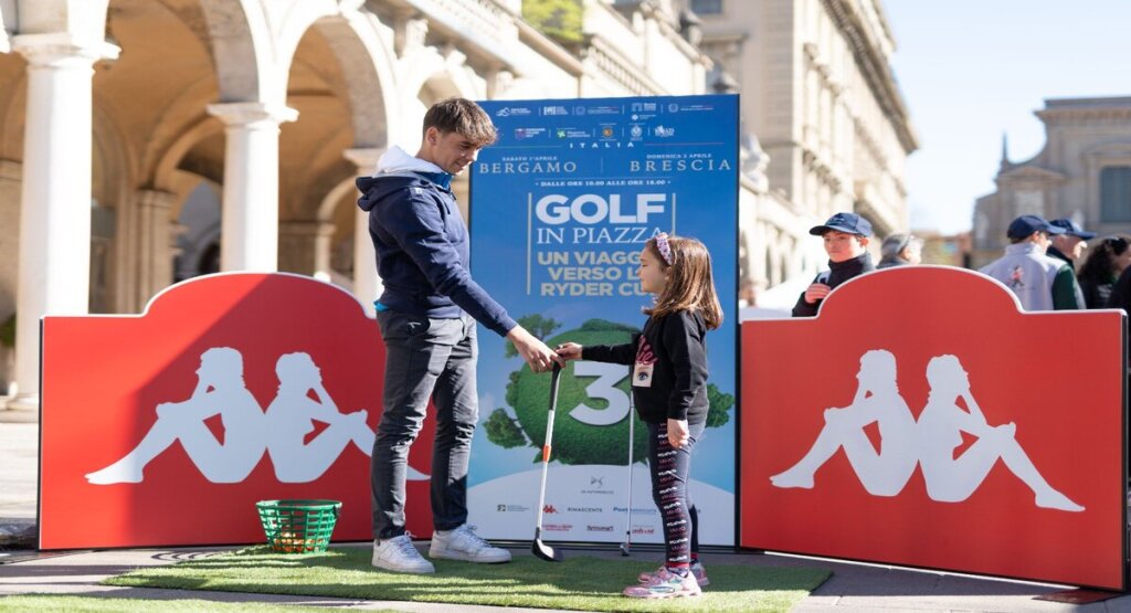 Bergamo ospita il golf in piazza in vista della Ryder Cup 2023