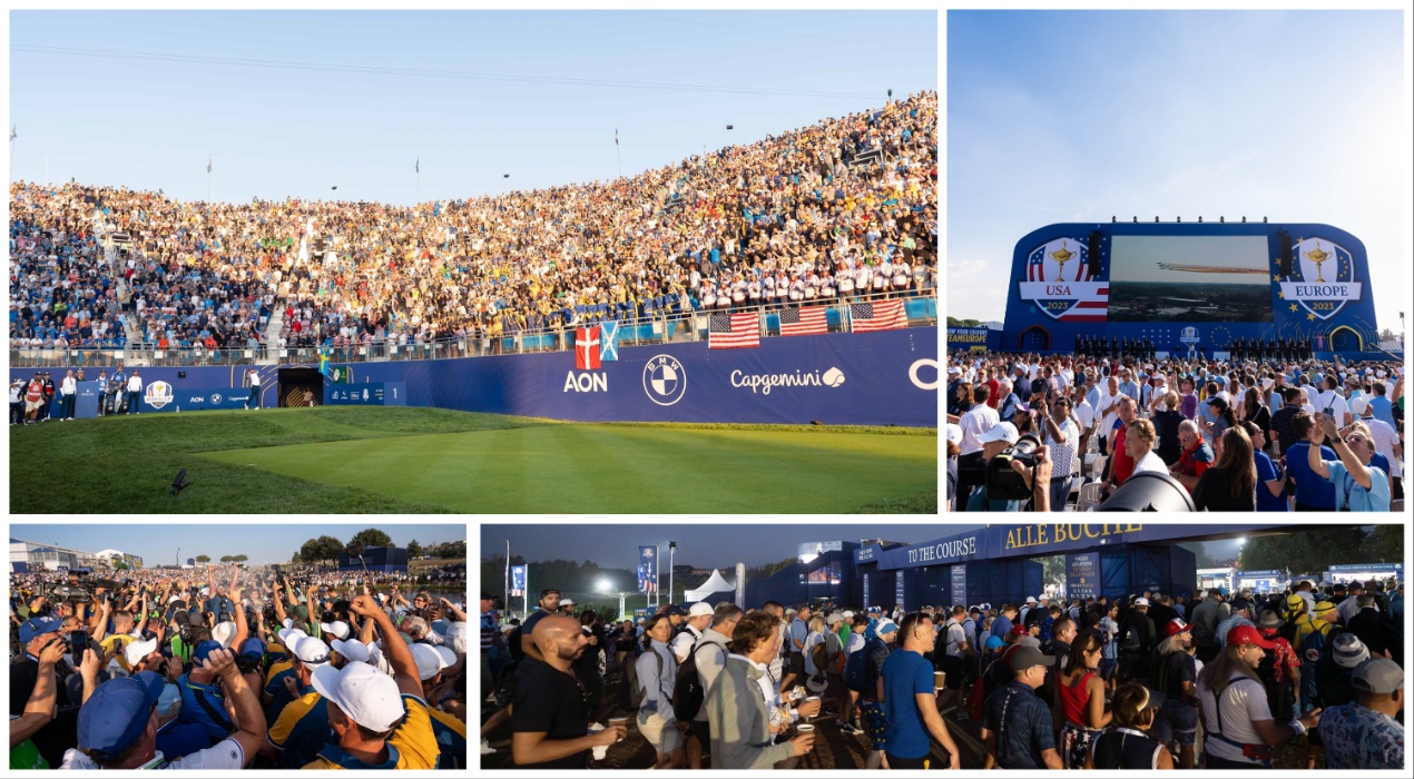 Numeri da Ryder Cup a Roma: 271mila spettatori in sei giorni