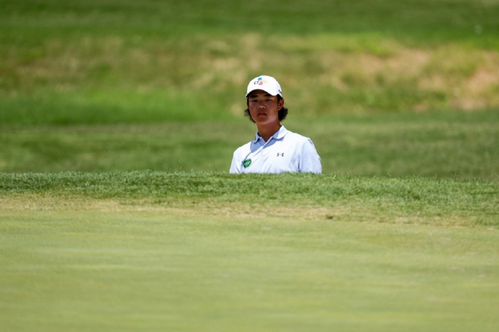 MCKINNEY Kris Kim nel bunker della buca 1 nel giro finale al THE CJ CUP Byron Nelson (Foto di Mike Mulholland / GETTY IMAGES NORTH AMERICA / Getty Images via AFP)