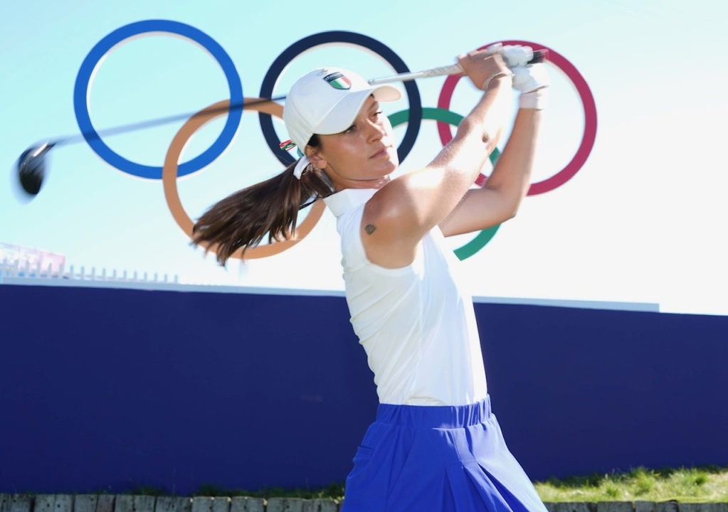 Alessandra Fanali nel giro di pratica (Foto Federgolf / Scaccini) del golf alle Olimpiadi