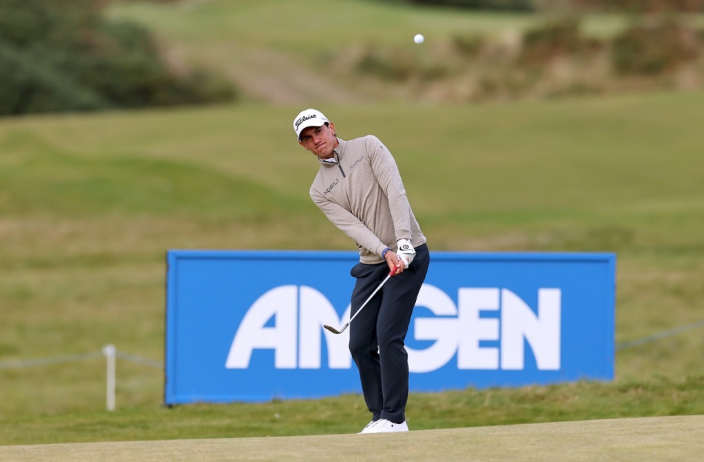 NEWCASTLE Matteo Manassero nel secondo giro dell'Amgen Irish Open 2024 (Foto di Jan Kruger/Getty Images)