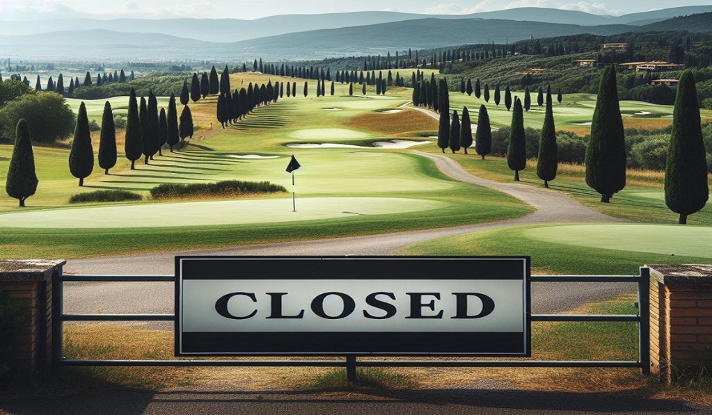 A nessuno piace questo cartello all'ingresso dei nostri circoli di golf