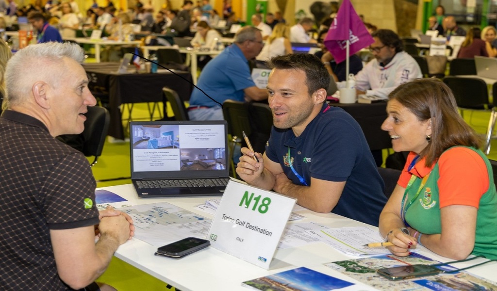 Lo stand di Torino Golf Destination alla IEC 2023 (foto IAGTO) 