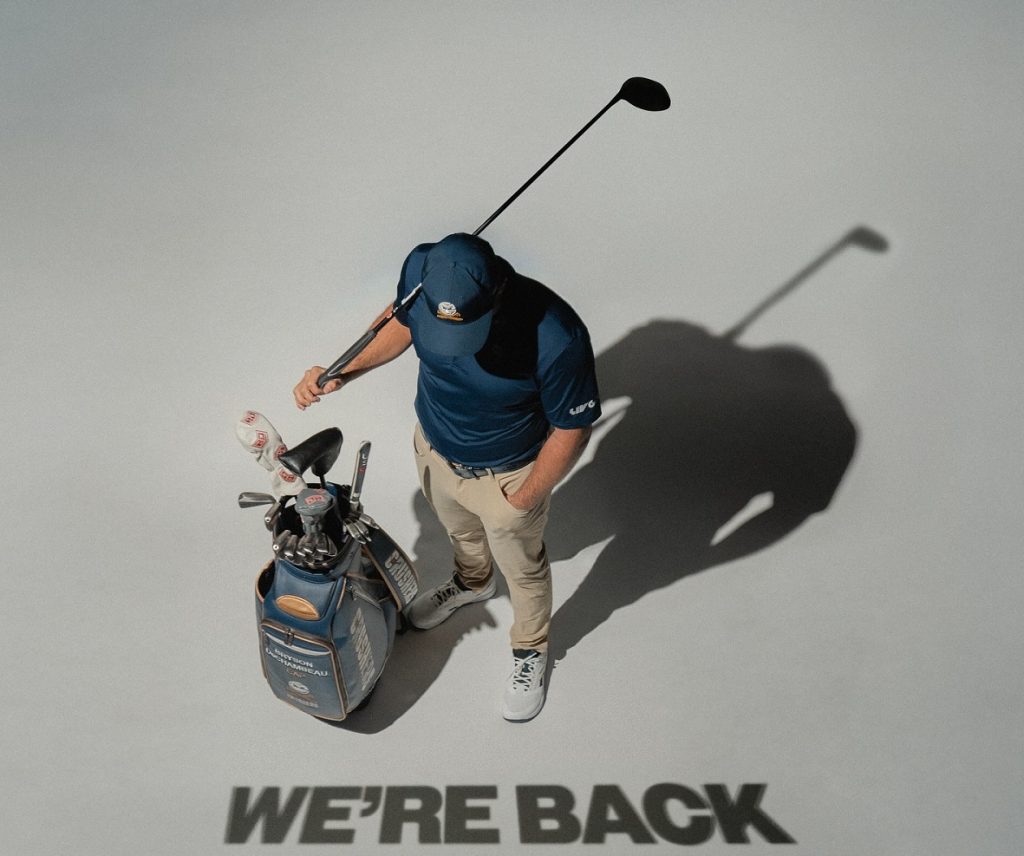 Un'immagine della campagna di Reebok per il ritorno nel golf