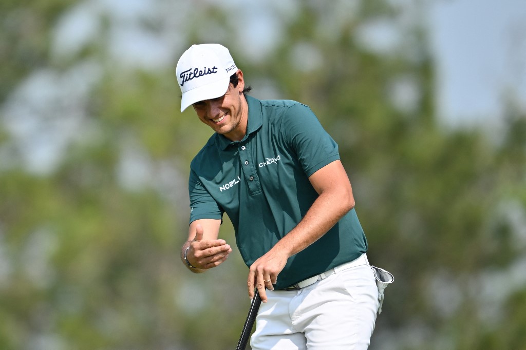 CALEDON, ONTARIO Matteo Manassero sul green della 17 nel terzo giro dell RBC Canadian Open 2025 (Foto by Minas Panagiotakis / GETTY IMAGES NORTH AMERICA / Getty Images via AFP)