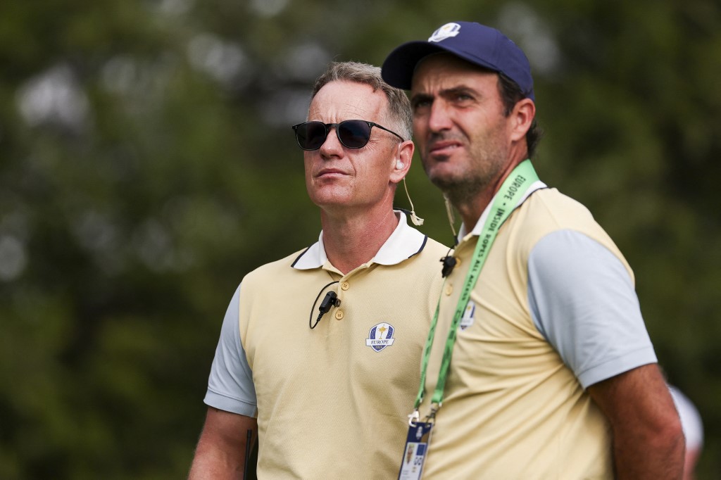 FARMINGDALE Luke Donald e Dodo Molinari (Foto di Andrew Redington / GETTY IMAGES NORTH AMERICA / Getty Images via AFP)