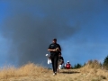 Shane Lowry e un'inquietante colonna di fumo